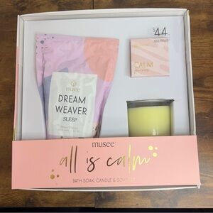 Musee All Is Calm Bath Soak, Soap & Candle